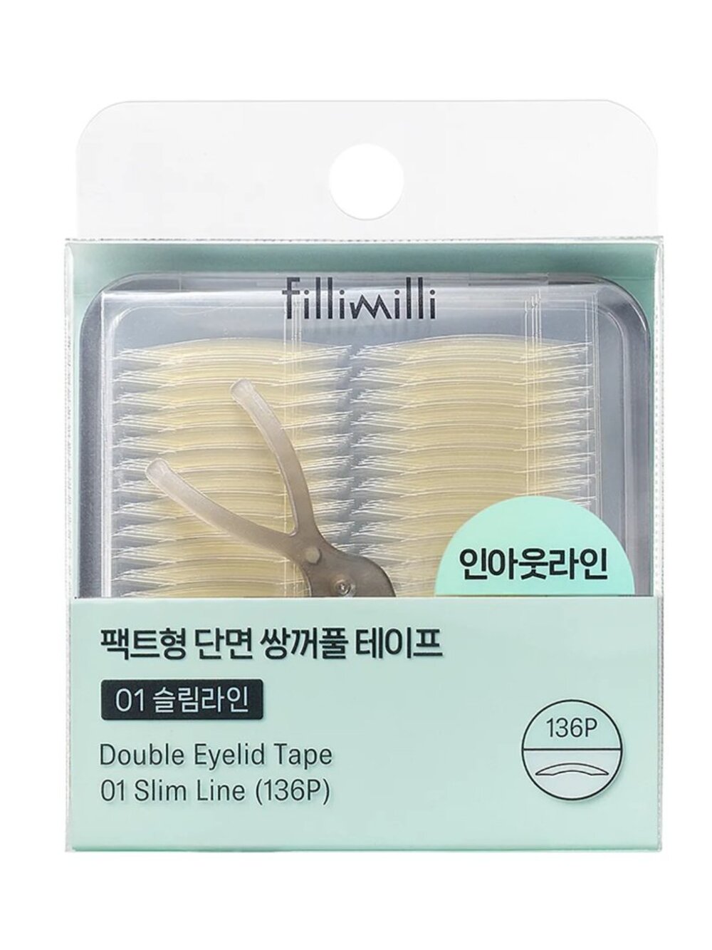 Fillimilli Double Eyelid Tape with Case 01 SLIM LINE (136P)